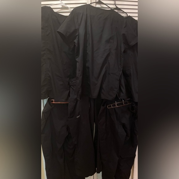 Women’s Cherokee brand black scrubs. 3 sets. Size L. - Picture 1 of 5